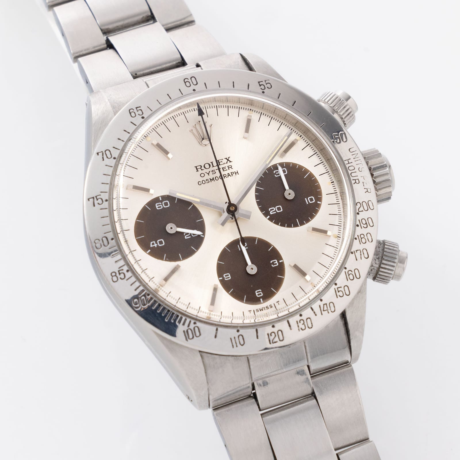 Reference image of a Rolex Cosmograph Daytona 6265, silver dial with tropical registers